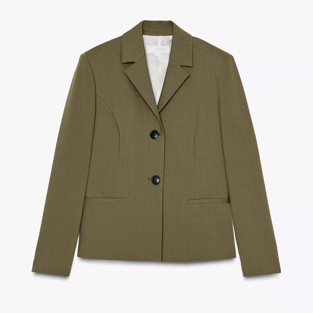 Zara Fitted Shoulder Pad Blazer